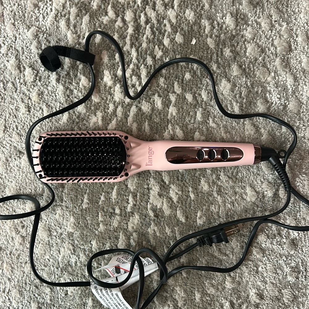 Lange Pink and Black Hair Straightening Brush